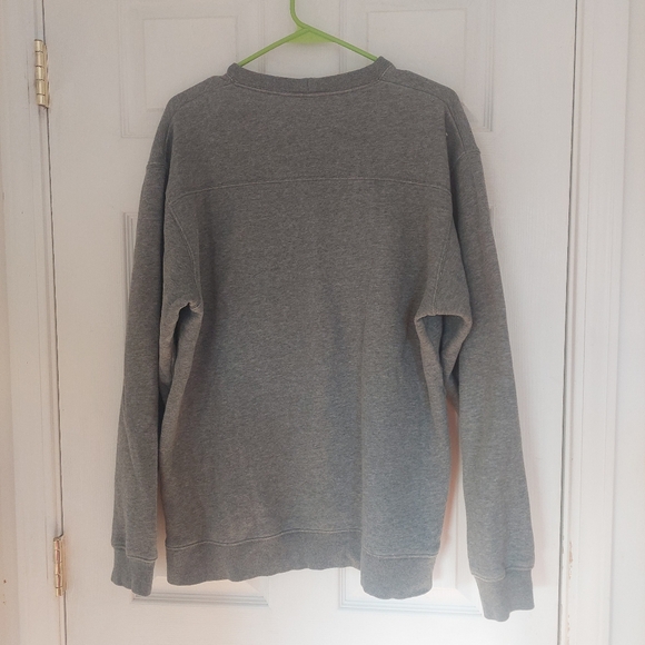 Columbia Sweatshirt Men’s Large Gray OUTDOORS Logo FLEECE CREW EUC - Picture 3 of 6